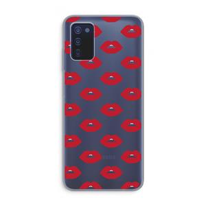 CaseCompany Lips: Samsung Galaxy A03s Transparant Hoesje