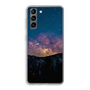 CaseCompany Travel to space: Samsung Galaxy S21 Transparant Hoesje