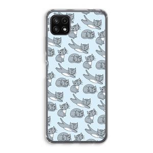 CaseCompany Poezen: Samsung Galaxy A22 5G Transparant Hoesje