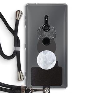 CaseCompany Marmeren cirkels: Sony Xperia XZ2 Transparant Hoesje met koord