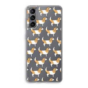 CaseCompany Doggy: Samsung Galaxy S21 Transparant Hoesje