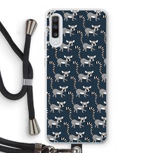 CaseCompany Makis: Samsung Galaxy A70 Transparant Hoesje met koord
