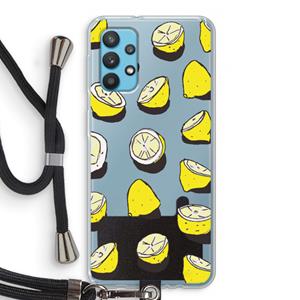 CaseCompany When Life Gives You Lemons...: Samsung Galaxy A32 4G Transparant Hoesje met koord
