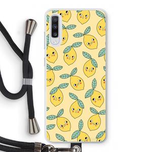 CaseCompany Citroenen: Samsung Galaxy A70 Transparant Hoesje met koord