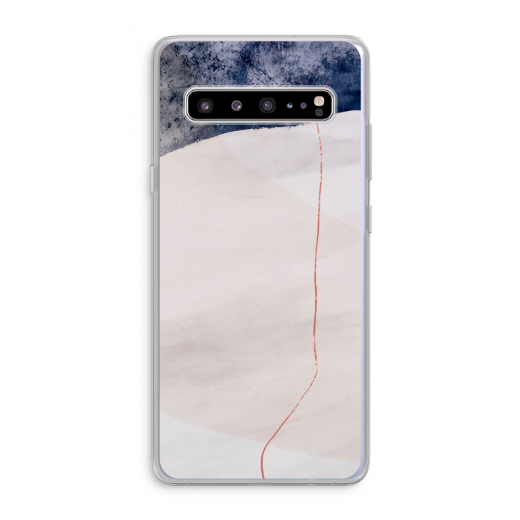 CaseCompany Stone White: Samsung Galaxy S10 5G Transparant Hoesje