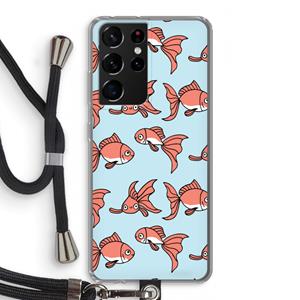 CaseCompany Blub: Samsung Galaxy S21 Ultra Transparant Hoesje met koord