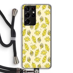 CaseCompany Herfst: Samsung Galaxy S21 Ultra Transparant Hoesje met koord