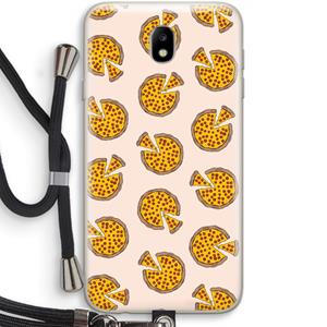 CaseCompany You Had Me At Pizza: Samsung Galaxy J7 (2017) Transparant Hoesje met koord