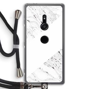 CaseCompany Biggest stripe: Sony Xperia XZ2 Transparant Hoesje met koord