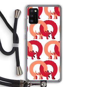CaseCompany Dogs: Samsung Galaxy A41 Transparant Hoesje met koord