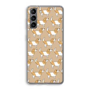 CaseCompany Doggy: Samsung Galaxy S21 Transparant Hoesje