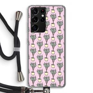 CaseCompany Boompje: Samsung Galaxy S21 Ultra Transparant Hoesje met koord