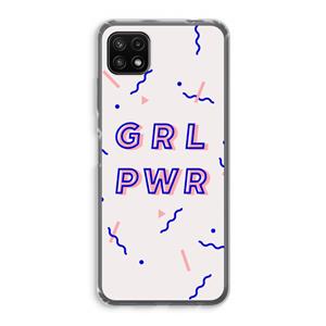 CaseCompany GRL PWR: Samsung Galaxy A22 5G Transparant Hoesje