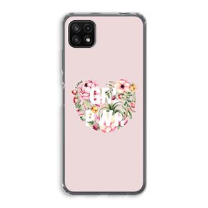 CaseCompany GRL PWR Flower: Samsung Galaxy A22 5G Transparant Hoesje