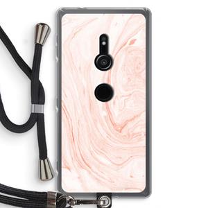 CaseCompany Peach bath: Sony Xperia XZ2 Transparant Hoesje met koord