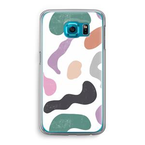 CaseCompany Memphis Shapes: Samsung Galaxy S6 Transparant Hoesje