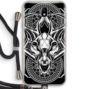CaseCompany Oh Deer: Samsung Galaxy J7 (2017) Transparant Hoesje met koord