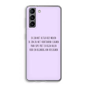 CaseCompany Regenboog: Samsung Galaxy S21 Transparant Hoesje