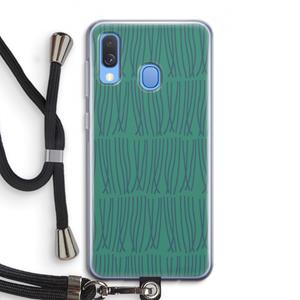 CaseCompany Swirls: Samsung Galaxy A40 Transparant Hoesje met koord