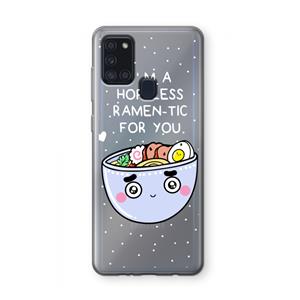 CaseCompany I'm A Hopeless Ramen-Tic For You: Samsung Galaxy A21s Transparant Hoesje