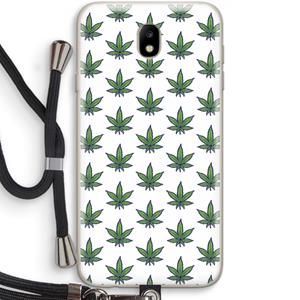 CaseCompany Weed: Samsung Galaxy J7 (2017) Transparant Hoesje met koord