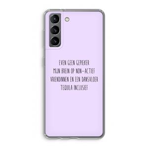 CaseCompany Tequila: Samsung Galaxy S21 Transparant Hoesje