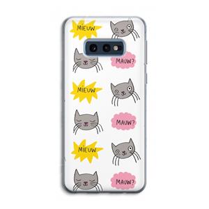 CaseCompany Meow: Samsung Galaxy S10e Transparant Hoesje