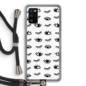 CaseCompany Eye pattern #2: Samsung Galaxy A41 Transparant Hoesje met koord
