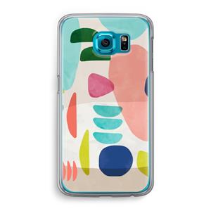 CaseCompany Bold Rounded Shapes: Samsung Galaxy S6 Transparant Hoesje