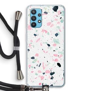 CaseCompany Terrazzo N°3: Samsung Galaxy A32 4G Transparant Hoesje met koord