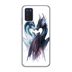 CaseCompany Yin Yang Dragons: Samsung Galaxy A03s Transparant Hoesje