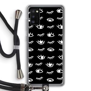CaseCompany Eye pattern #3: Samsung Galaxy A41 Transparant Hoesje met koord
