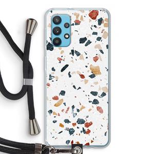 CaseCompany Terrazzo N°4: Samsung Galaxy A32 4G Transparant Hoesje met koord