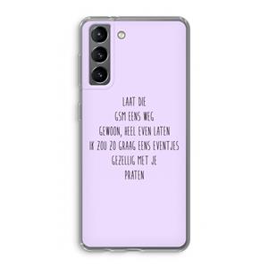 CaseCompany GSM: Samsung Galaxy S21 Transparant Hoesje