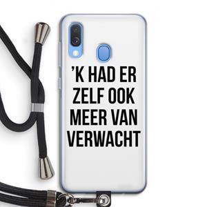 CaseCompany Meer verwacht: Samsung Galaxy A40 Transparant Hoesje met koord