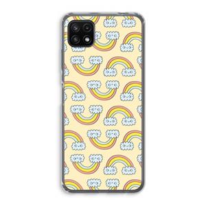CaseCompany Regenboog: Samsung Galaxy A22 5G Transparant Hoesje