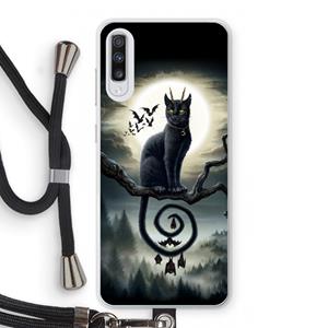 CaseCompany Moonlight Companions: Samsung Galaxy A70 Transparant Hoesje met koord