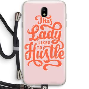 CaseCompany Hustle Lady: Samsung Galaxy J7 (2017) Transparant Hoesje met koord