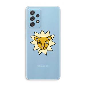 CaseCompany Kleine leeuw: Samsung Galaxy A73 Transparant Hoesje