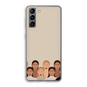 CaseCompany Girls girls girls: Samsung Galaxy S21 Transparant Hoesje