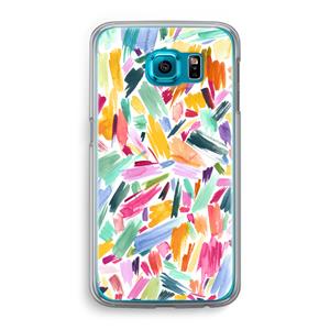 CaseCompany Watercolor Brushstrokes: Samsung Galaxy S6 Transparant Hoesje