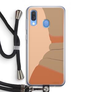 CaseCompany Bikini: Samsung Galaxy A40 Transparant Hoesje met koord