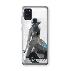 CaseCompany I will not feel a thing: Samsung Galaxy A21s Transparant Hoesje