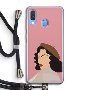 CaseCompany Confidence: Samsung Galaxy A40 Transparant Hoesje met koord