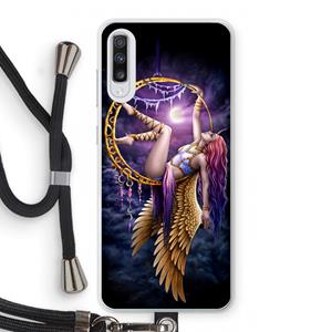 CaseCompany Aerial Angel: Samsung Galaxy A70 Transparant Hoesje met koord