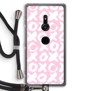 CaseCompany XOXO: Sony Xperia XZ2 Transparant Hoesje met koord