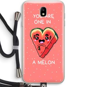 CaseCompany One In A Melon: Samsung Galaxy J7 (2017) Transparant Hoesje met koord