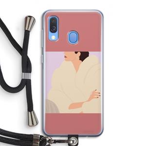 CaseCompany Cosy: Samsung Galaxy A40 Transparant Hoesje met koord