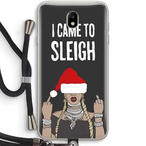 CaseCompany Came To Sleigh: Samsung Galaxy J7 (2017) Transparant Hoesje met koord