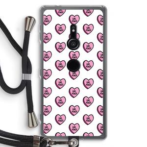 CaseCompany GIRL POWER: Sony Xperia XZ2 Transparant Hoesje met koord